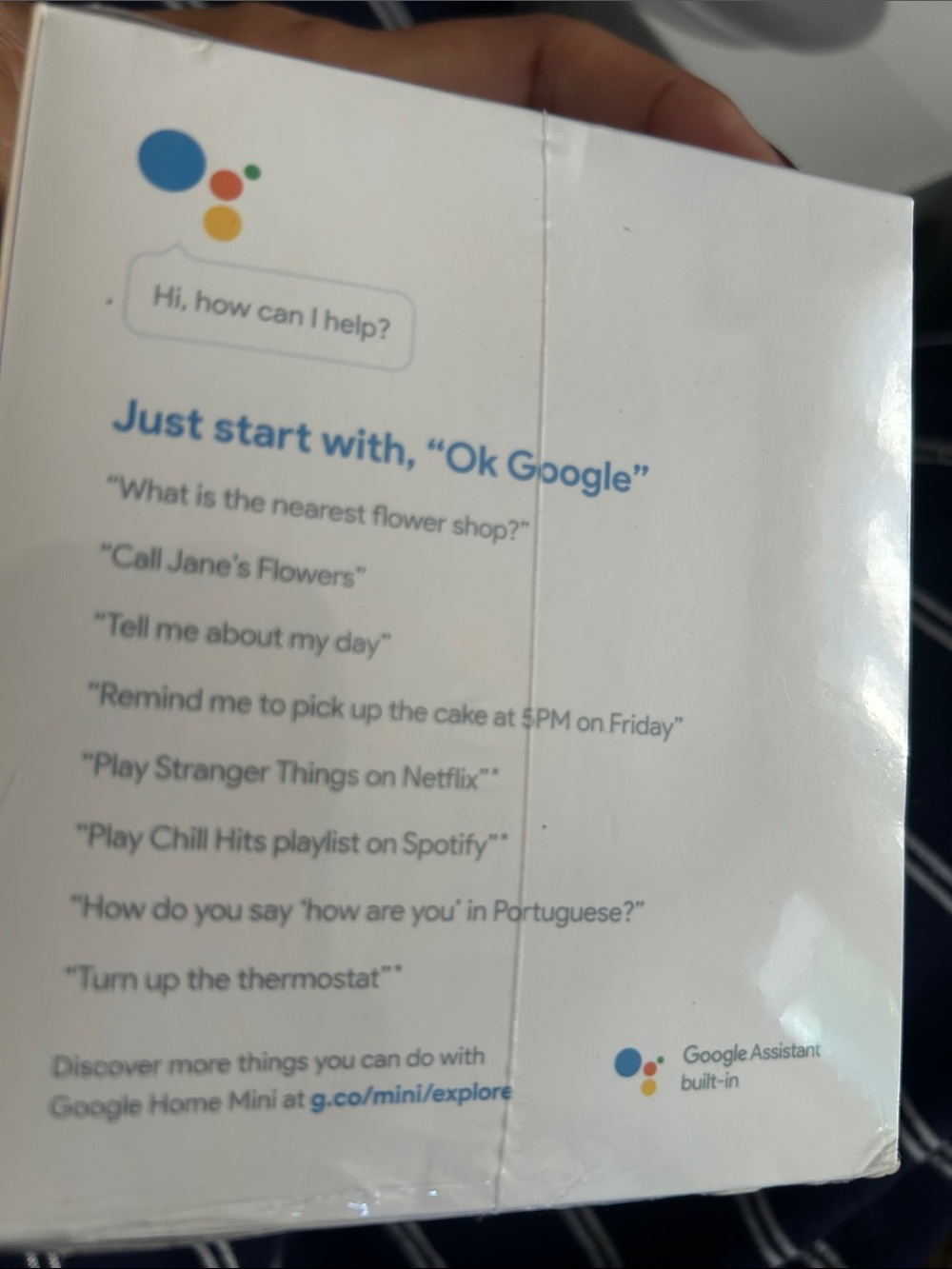 google Home Mini Smart Speaker in Gray - Picture 5 of 5